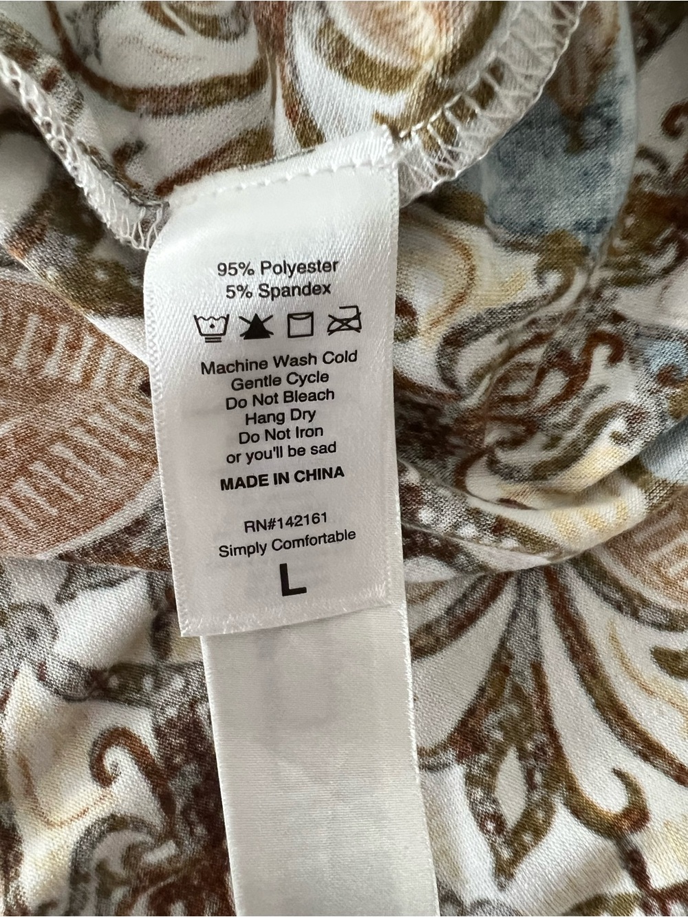 NWOT • Nicki • A-Line • Sleeveless • Fit and Flare Dress • Blue and Gold Mandala - Picture 10 of 10
